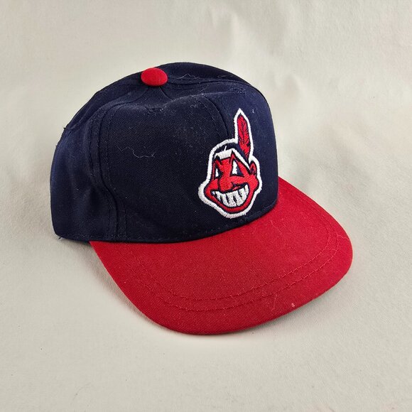 Cleveland Indians Chief Wahoo Infant Baseball Hat Navy Red Outdoor Cap Company - Picture 1 of 8